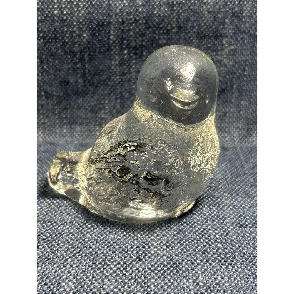 1970s Bird Paperweight Pukeberg Glass Sweden Figurine Stig A Karrstrand Artist